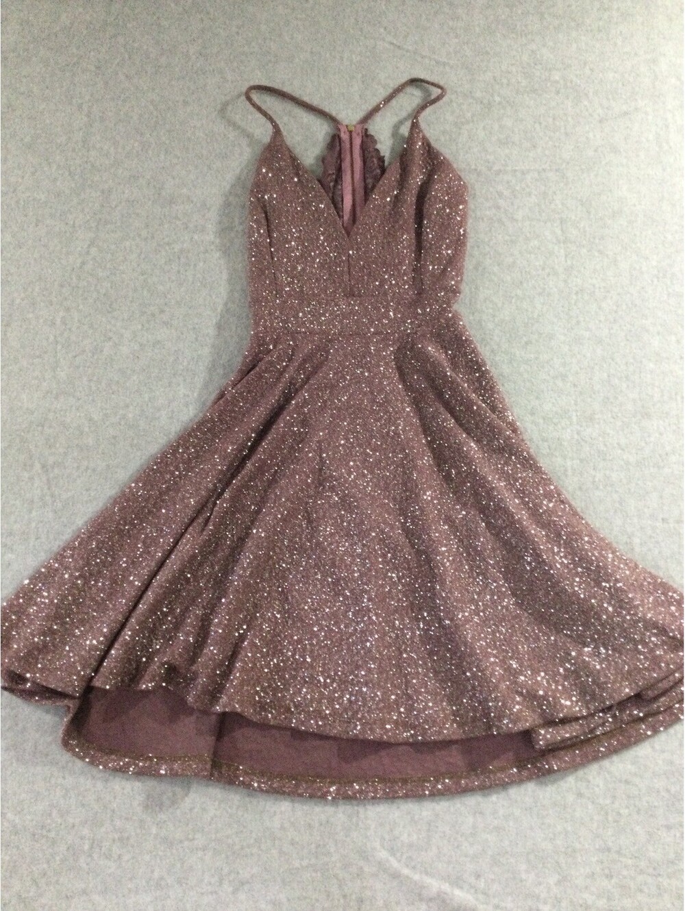 NWT Windsor Sparkle  Mini Dress M Racerback Lace zip Back Homecoming Party